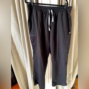 Figs scrubs black Yola high waisted scrub pants